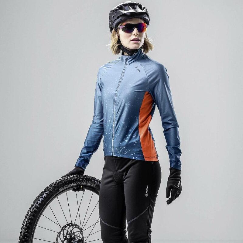 Chemise de cyclisme manches longues W Bike L / s Jersey Dirt femme-Bleu