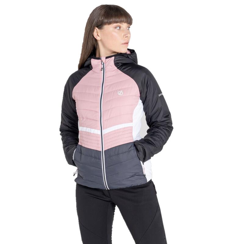 Chaqueta Surmount Acolchado para Mujer Rosa Polvo, Negro