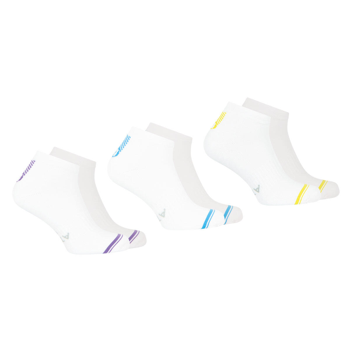 Athena - Lot De 3 Paires De Socquettes Homme Training Dry - Chaussettes - Blanc - 43/46 - Decathlon