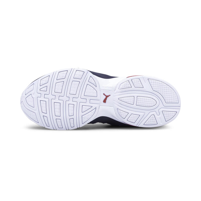 Tenis Niño Axelion Mesh PUMA Black Silver High Risk Red Gray