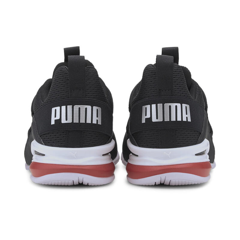 Axelion Mesh Schuhe Jugendliche PUMA Black Silver High Risk Red Gray