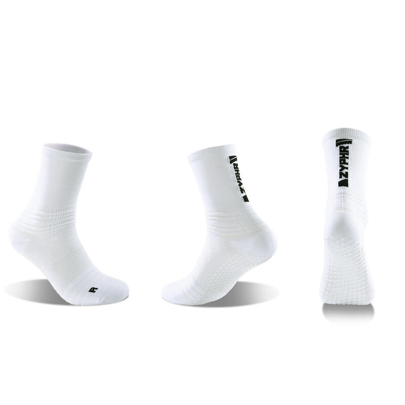 G-ZOX Enhance Grip Socks 3 Pairs (White x 3)