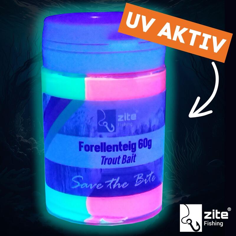 Forellenteig Special Edition Erdbeere rot/grün 60 g Trout Bait Zite Fishing