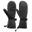 Waterdichte skihandschoenen touchscreen voor volwassenen en warm fleece XS zwart
