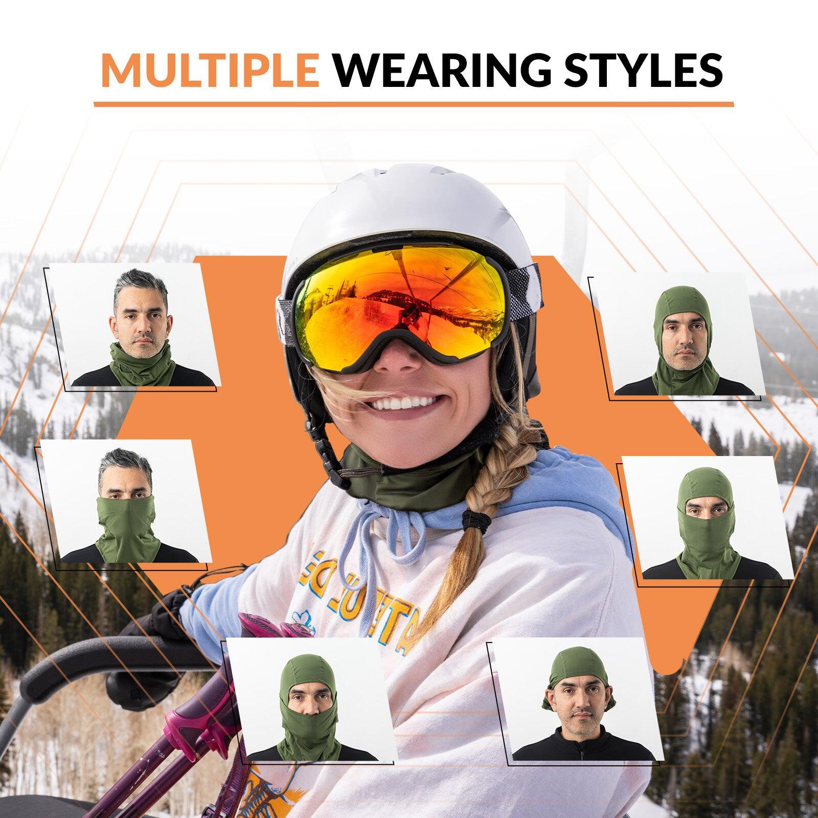 Cagoule Polaire Lycra QUNATURE Balaclava Hiver Élastique Respirant Taille M Vert 4/7