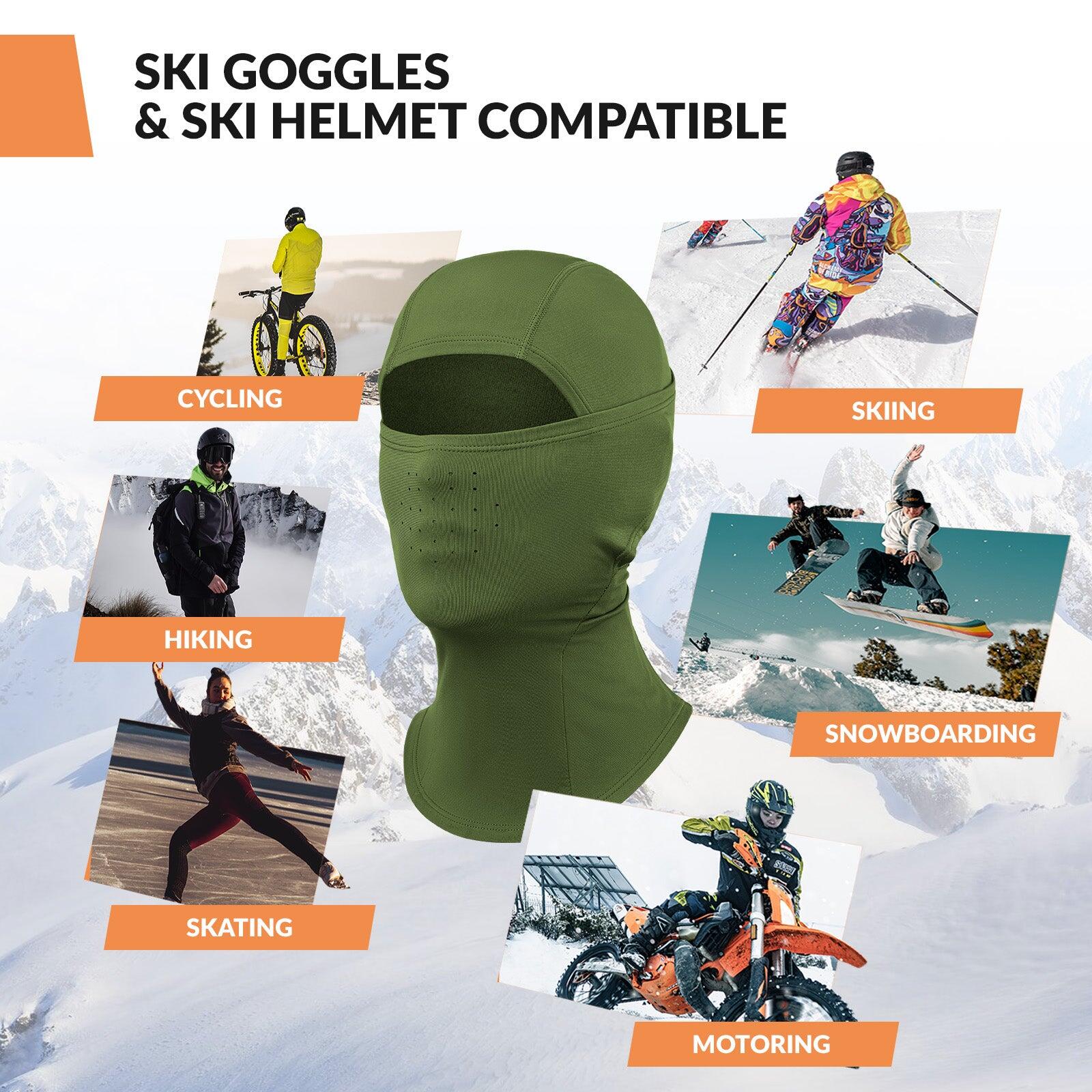 Cagoule Polaire Lycra QUNATURE Balaclava Hiver Élastique Respirant Taille M Vert 6/7