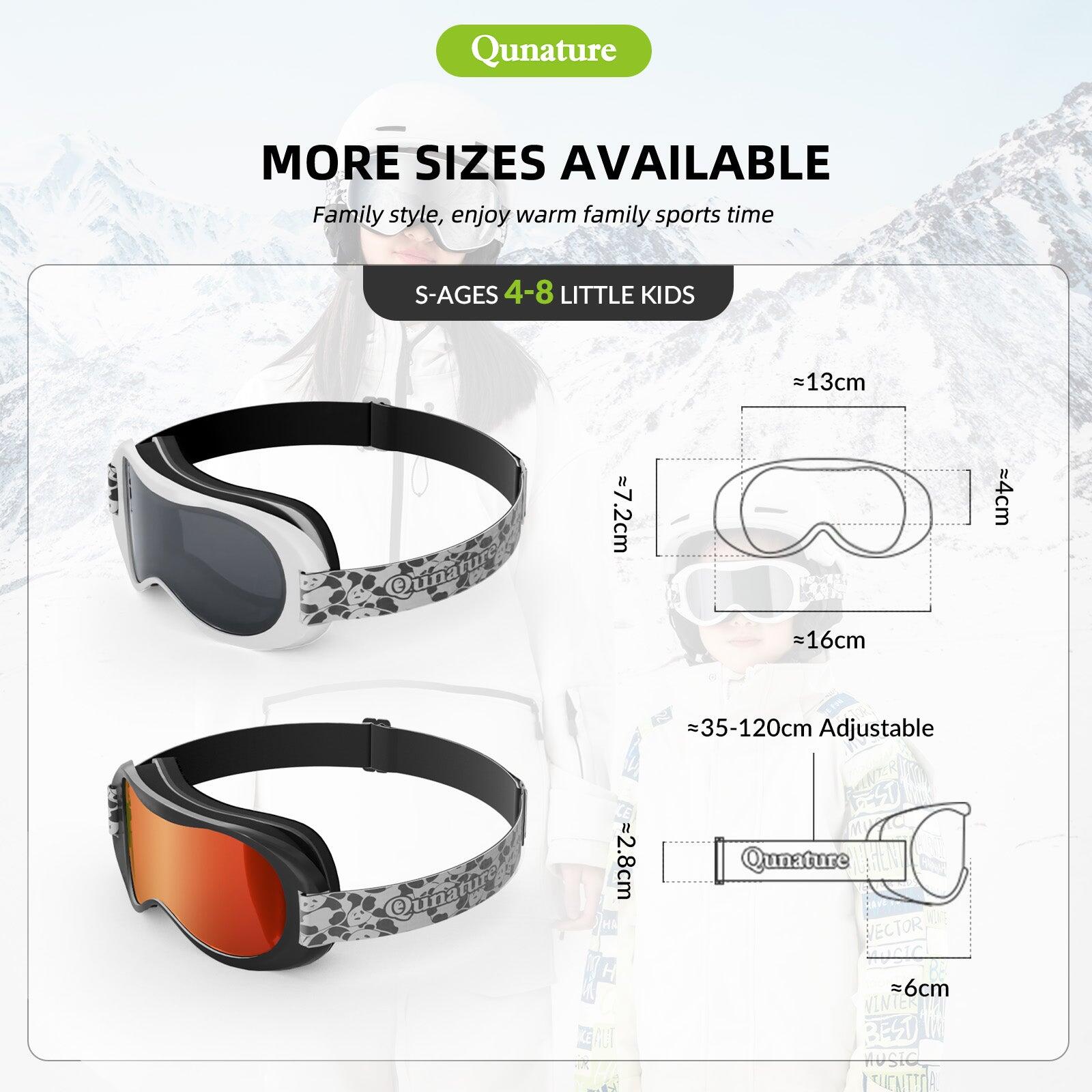 Gogle narciarskie dla dzieci 4-8 lat ochrona UV400 - Qunature Q23-001 7/7