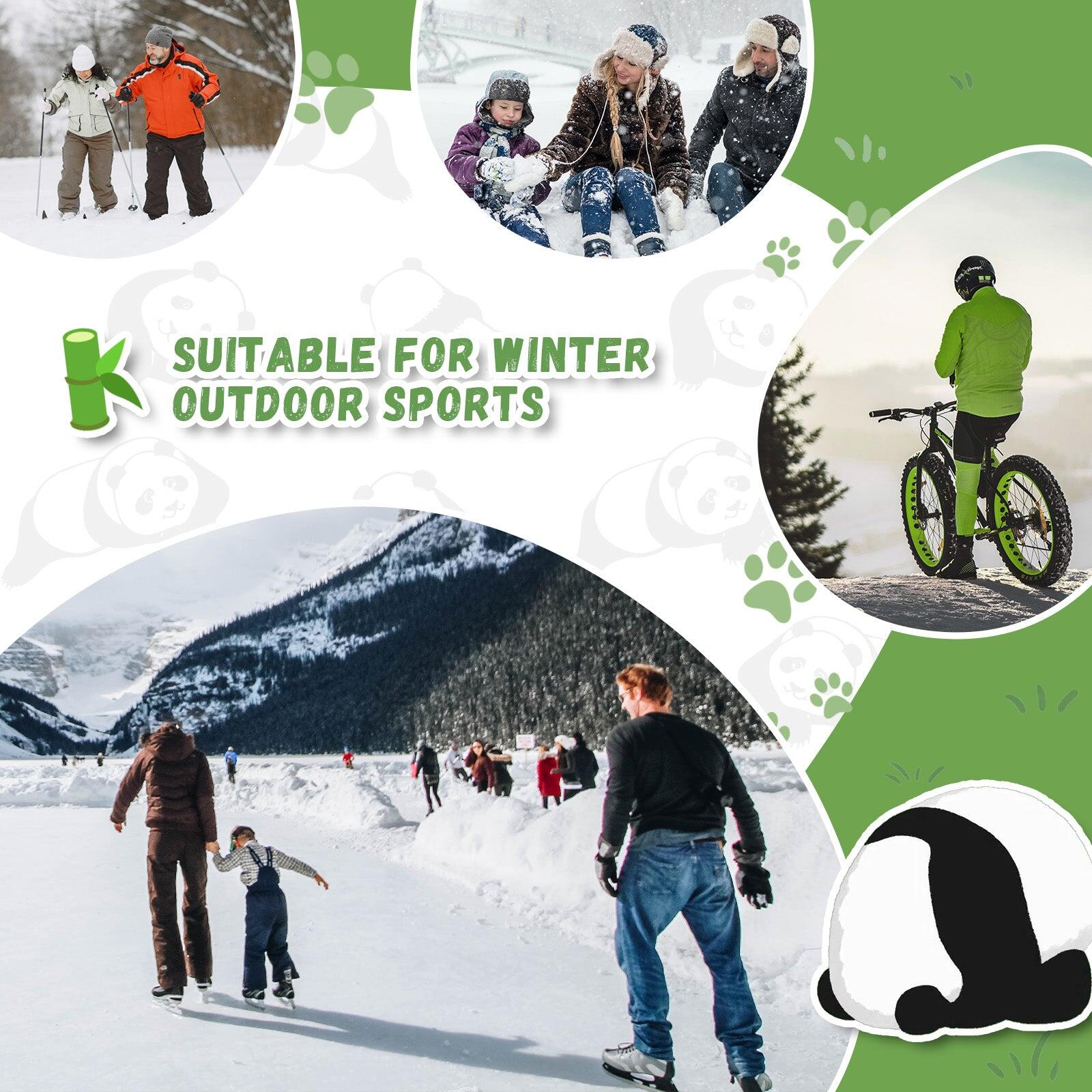 Gants de Ski et de Snowboard Enfant QUNATURE Panda Polaire Thermique L Noir 6/6