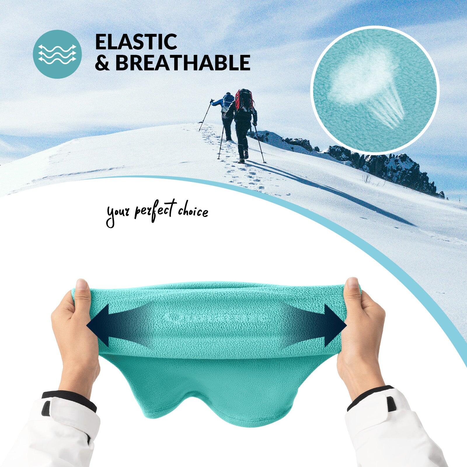 Cache Cou QUNATURE Polaire Réversible Épais Hiver Nylon Taille L Vert 3/6