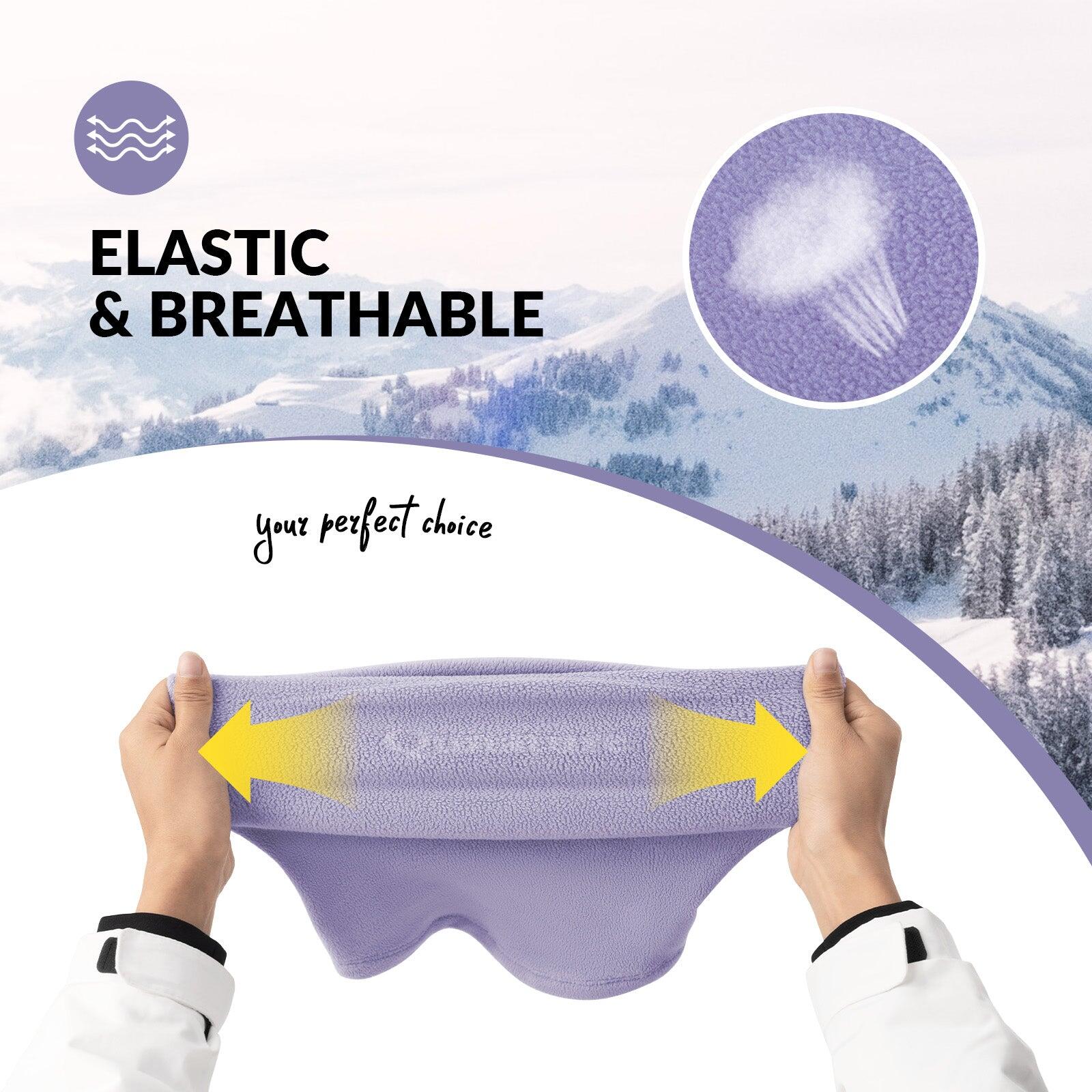 Cache Cou QUNATURE Polaire Réversible Épais Hiver Nylon Taille M Violet 3/6
