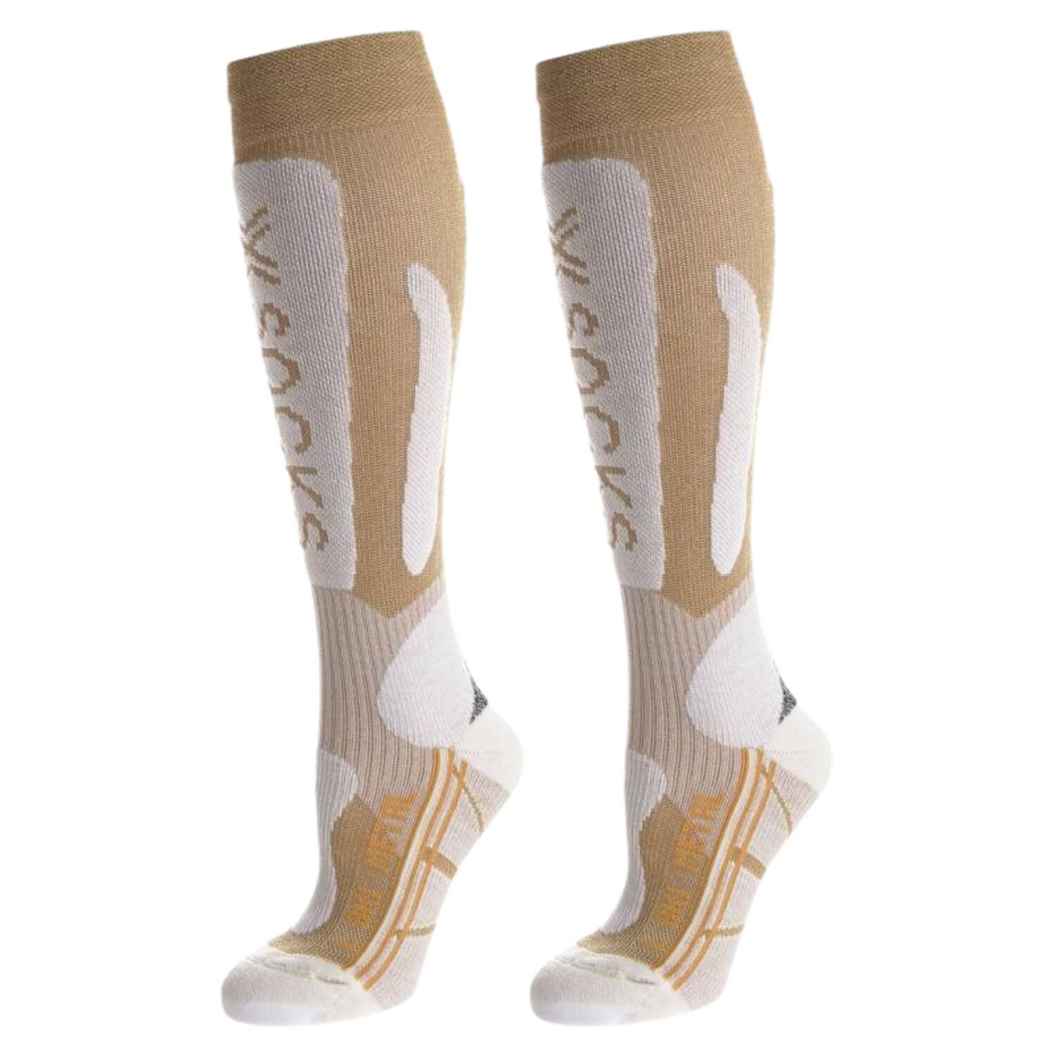 Chaussettes de ski pour femmes X-Socks Ski Metal blanc 3/3
