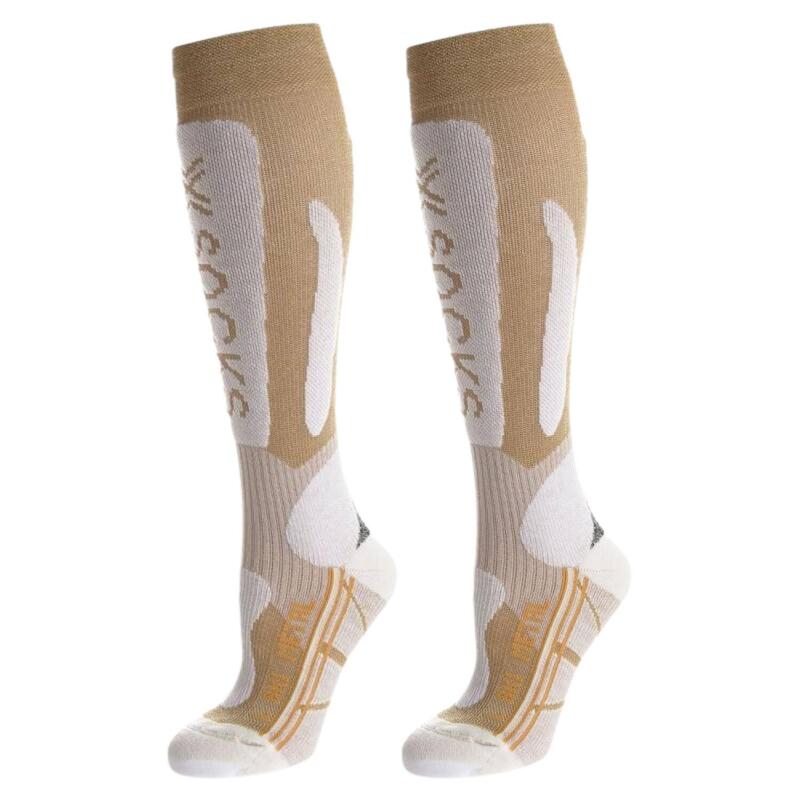 Chaussettes de ski pour femmes X-Socks Ski Metal blanc