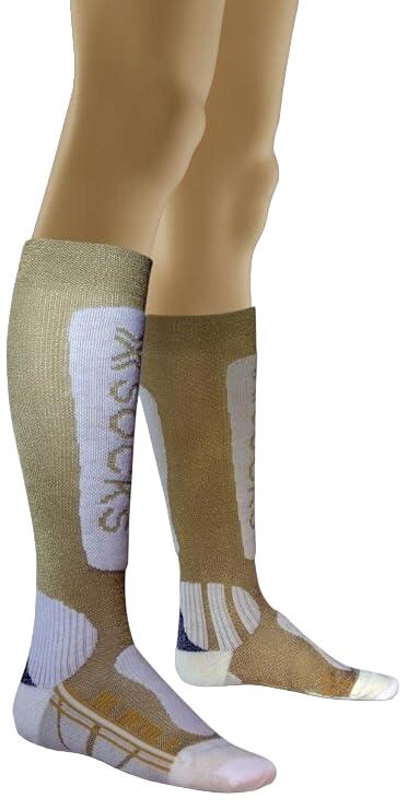 Chaussettes de ski pour femmes X-Socks Ski Metal blanc 2/3