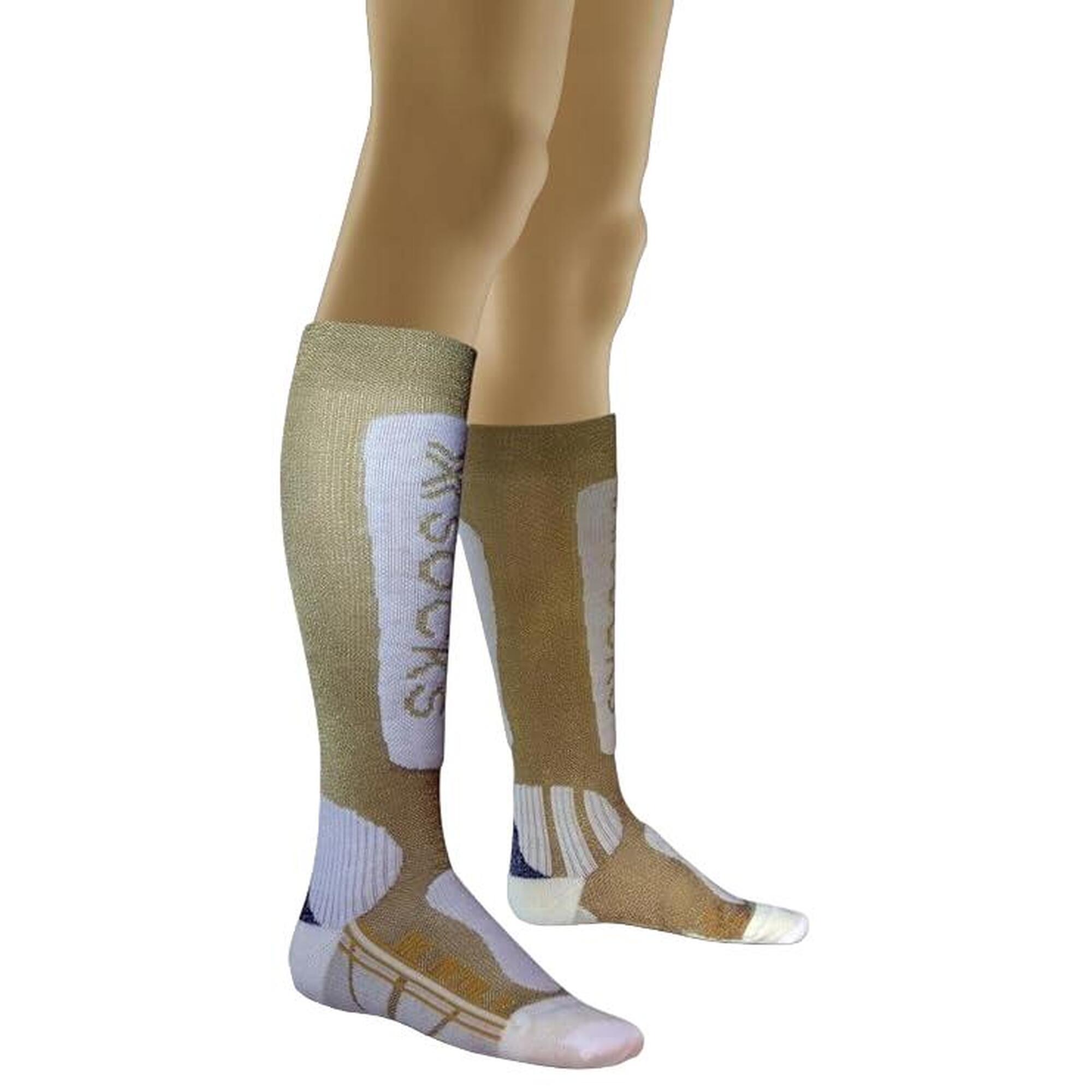 Șosete de schi pentru femei X-Socks Ski Metal alb