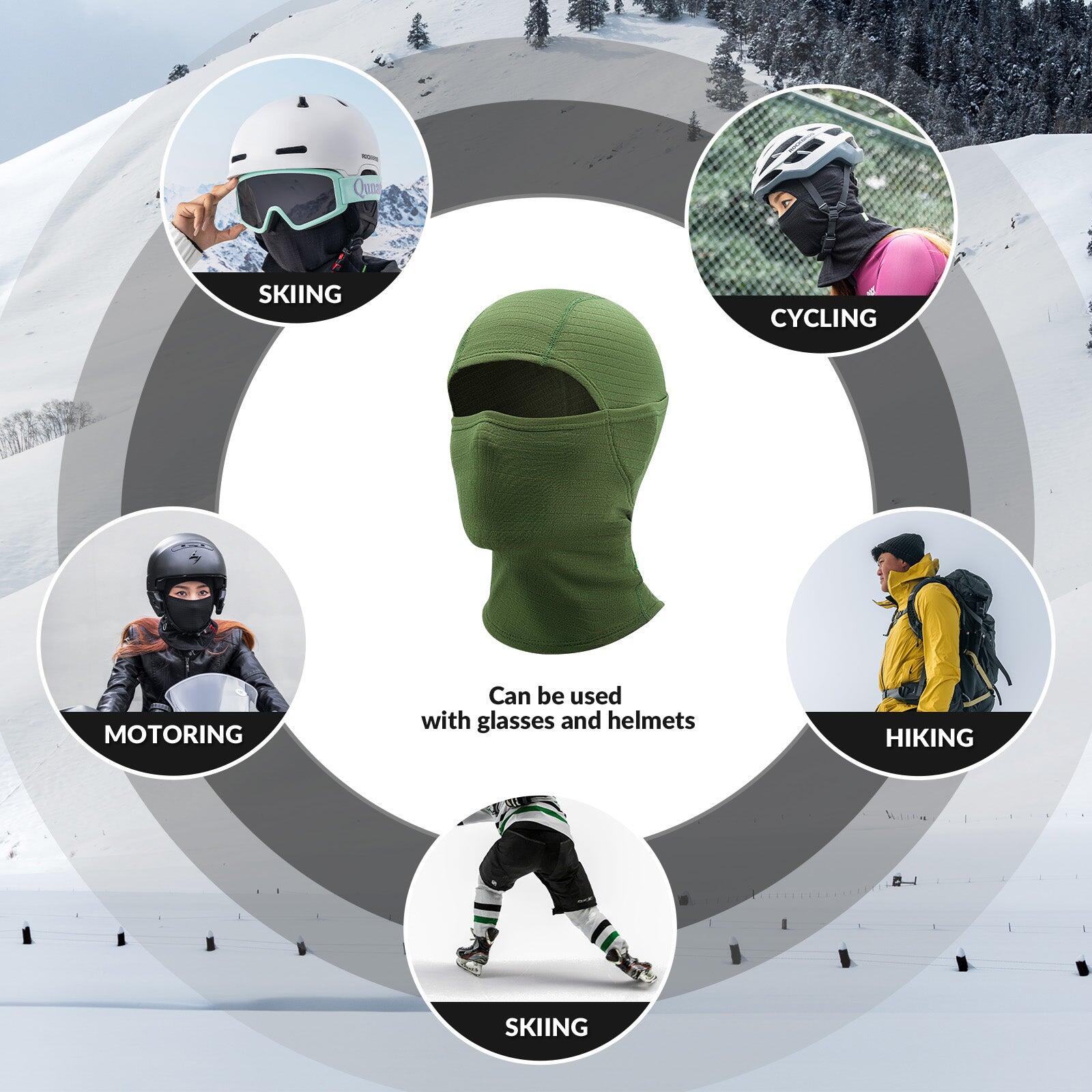 Cagoule Polaire QUNATURE Balaclava Cache col Thermique Élastique Taille M Vert 6/6
