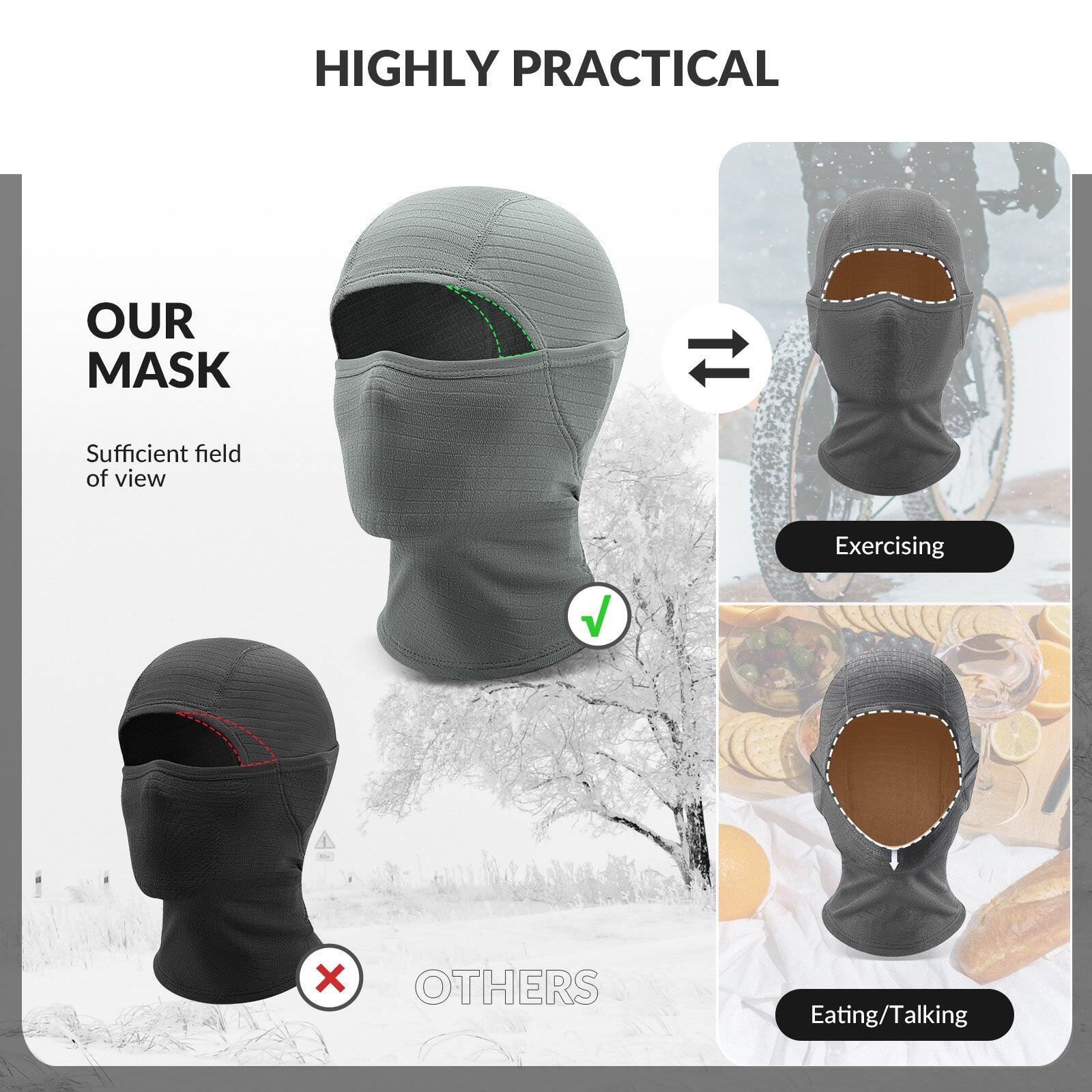 Cagoule Polaire QUNATURE Balaclava Cache col Thermique Élastique Taille L Gris 4/6