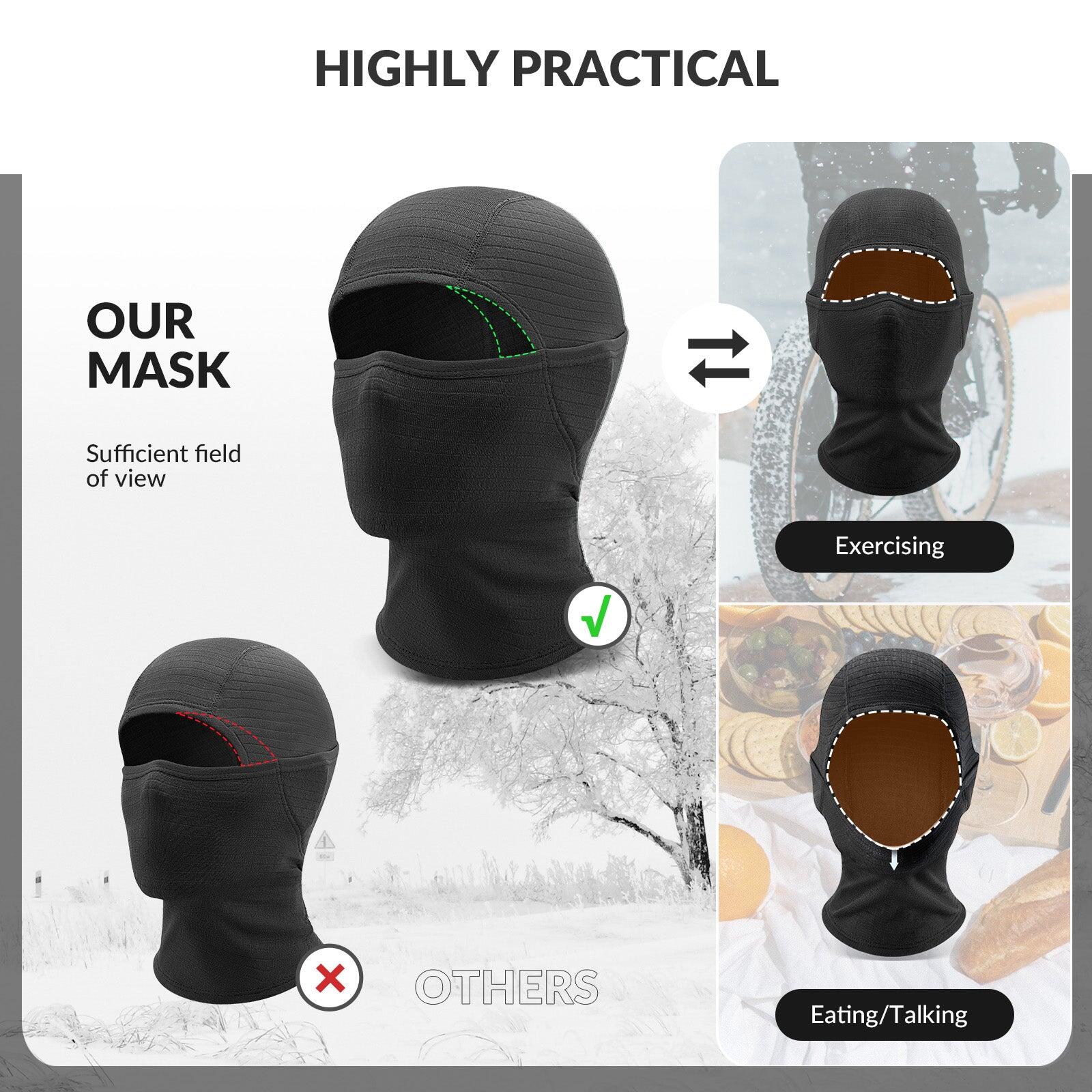 Cagoule Polaire QUNATURE Balaclava Cache col Thermique Élastique Taille L Noir 4/6
