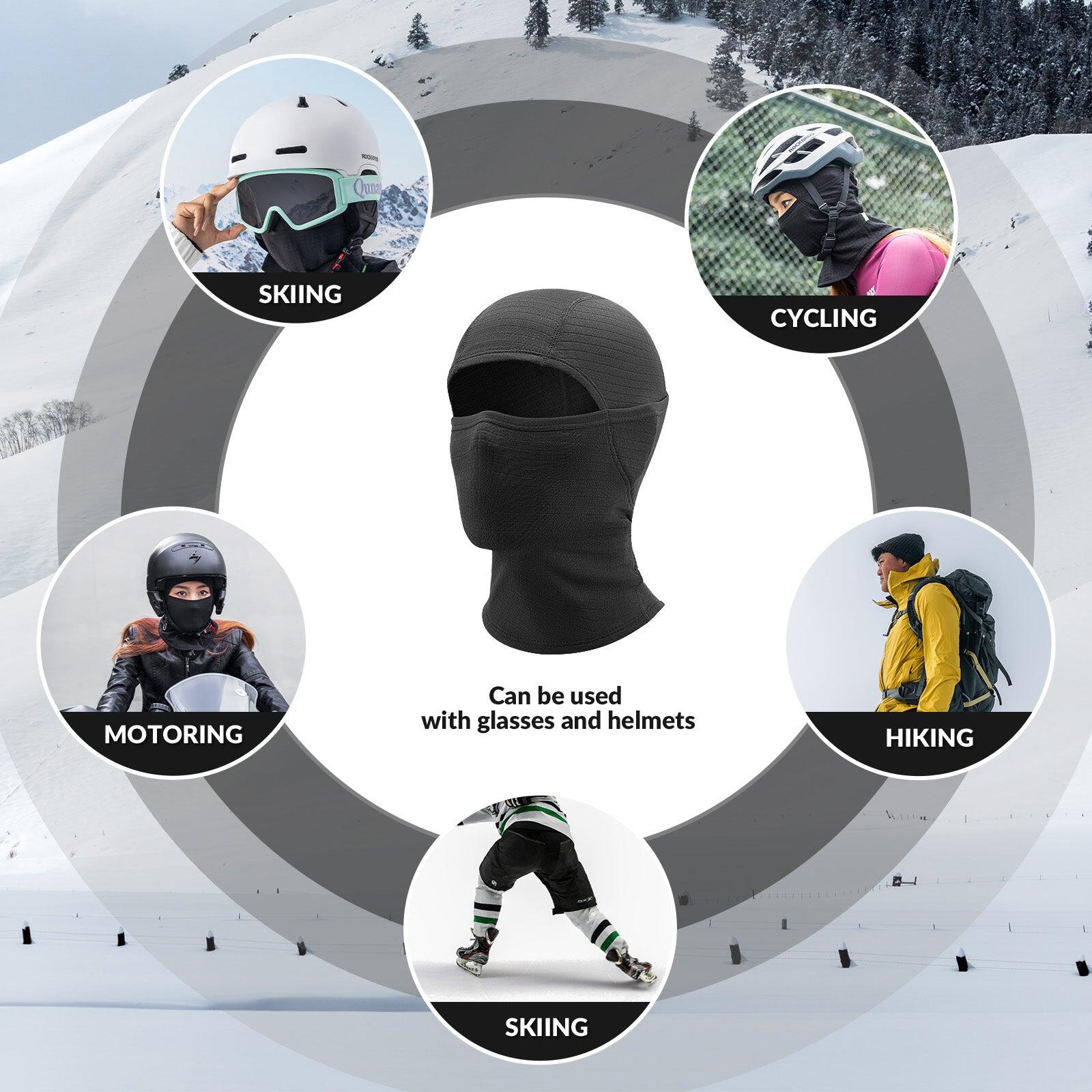 Cagoule Polaire QUNATURE Balaclava Cache col Thermique Élastique Taille L Noir 6/6