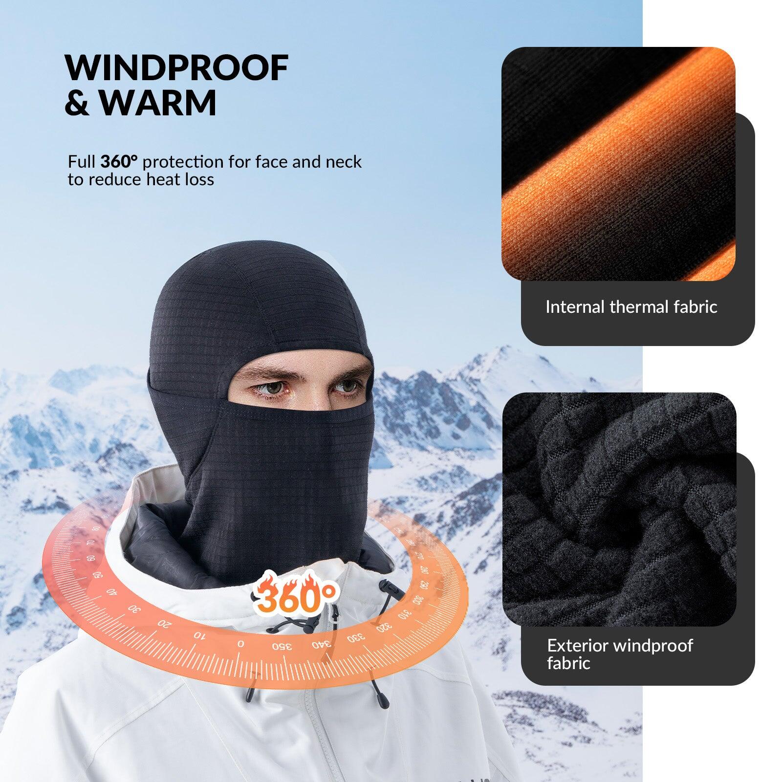 Cagoule Polaire QUNATURE Balaclava Cache col Thermique Élastique Taille L Noir 2/6