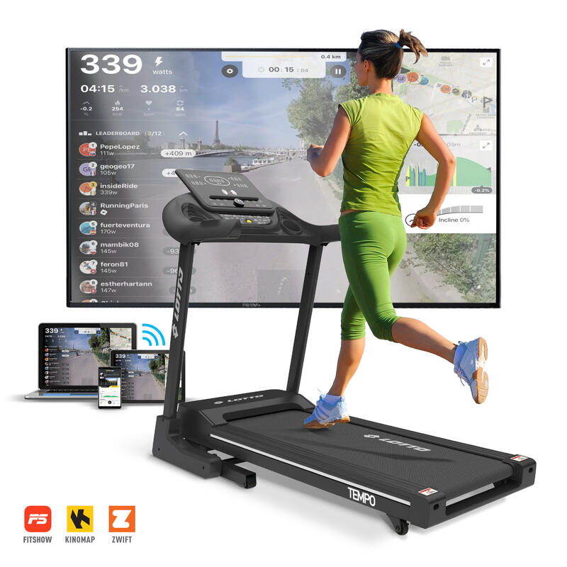 LOTTO Tempo Cinta de Correr Plegable,Eléctrica,1-18km/h,Bluetooth ,MAX 130kg