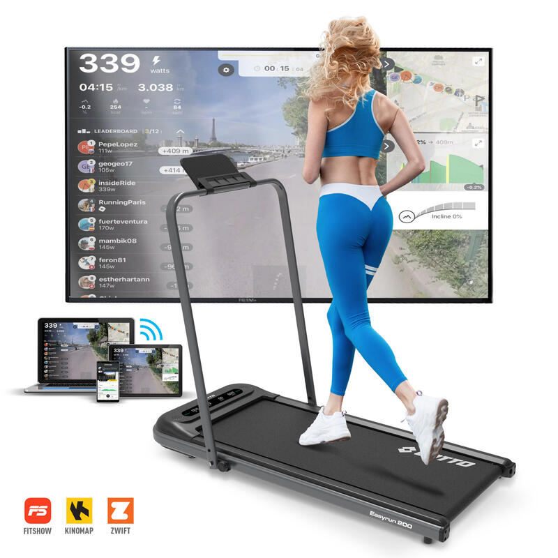 LOTTO Easyrun 200 Cinta de Correr Plegable Eléctrica,1-10km,max 100kg,Bluetooth