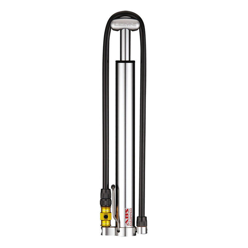 Pompa manuală Lezyne HV Micro Floor Drive CNC 300 mm, 90 psi, argintiu-auriu