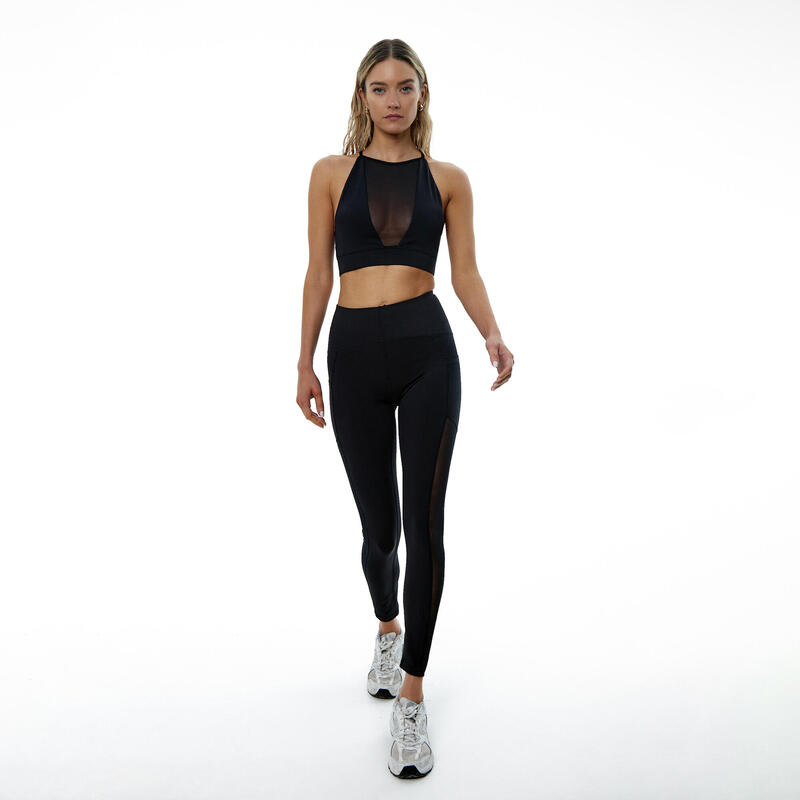 Conjunto deportivo Top+Legging Larisa&Cooper Compresivo de mujer Black Limba