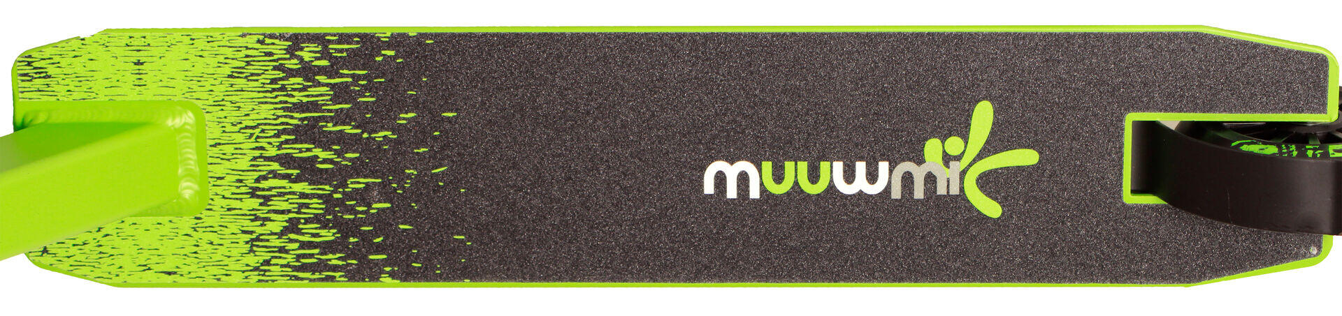 Muuwmi Trottinette cascadeur stuntstep Junior Noir/Vert 11/14