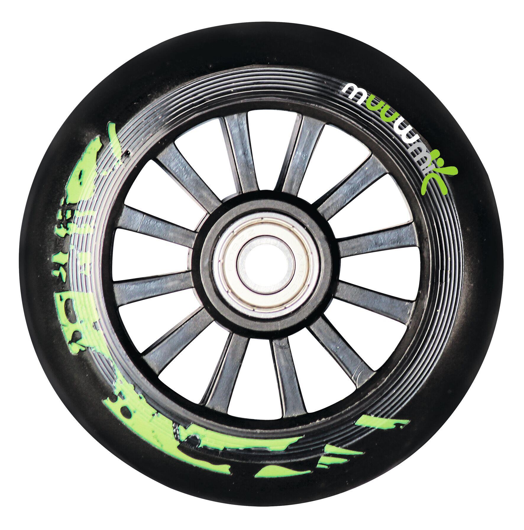 Muuwmi Trottinette cascadeur stuntstep Junior Noir/Vert 12/14