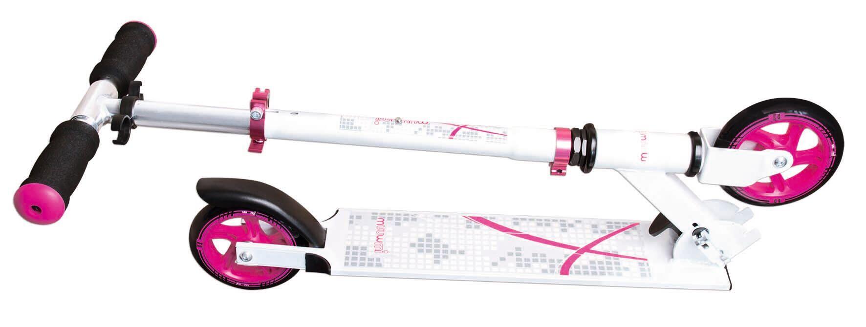 muuwmi Aluminium Scooter 125 mm weiß-pink 2/7