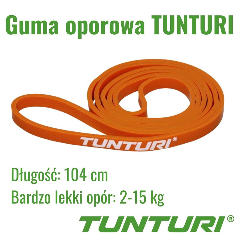 Bande de force powerband extra léger pour musculation orange