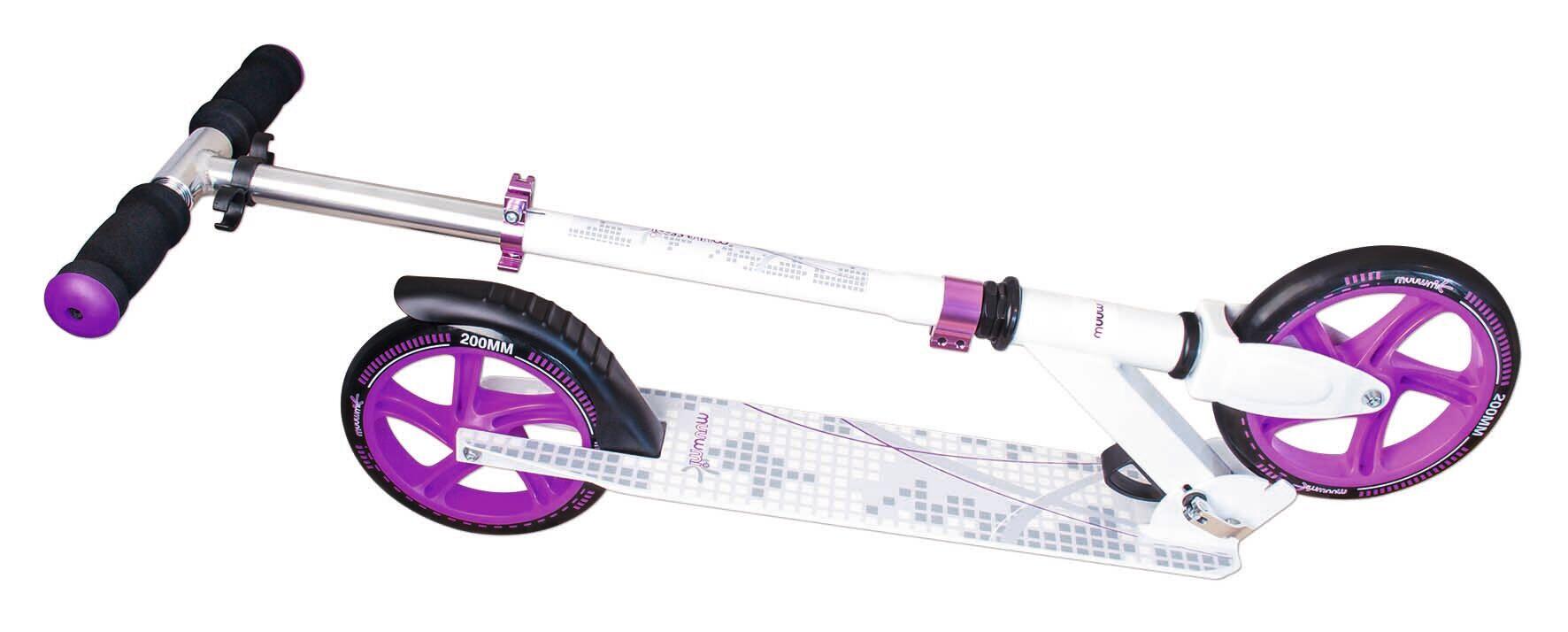 muuwmi Kickscooter 200 mm white-purple 9/14