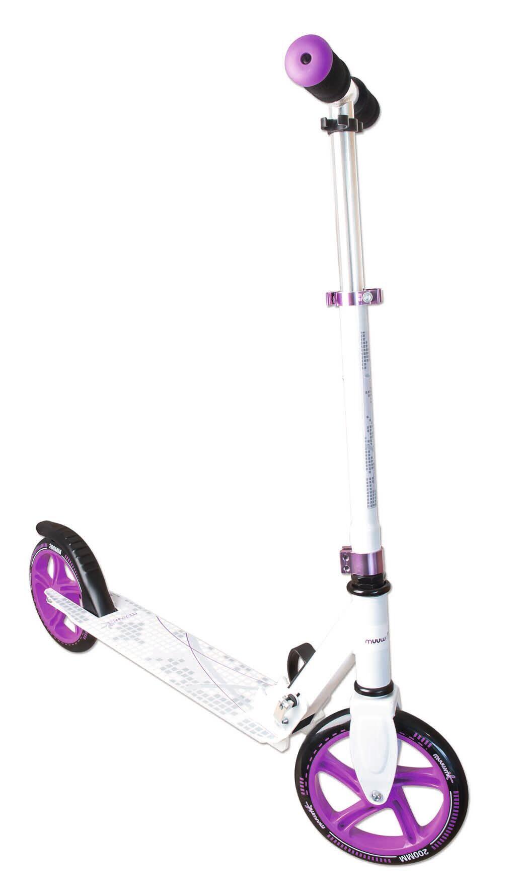 muuwmi Kickscooter 200 mm white-purple 8/14