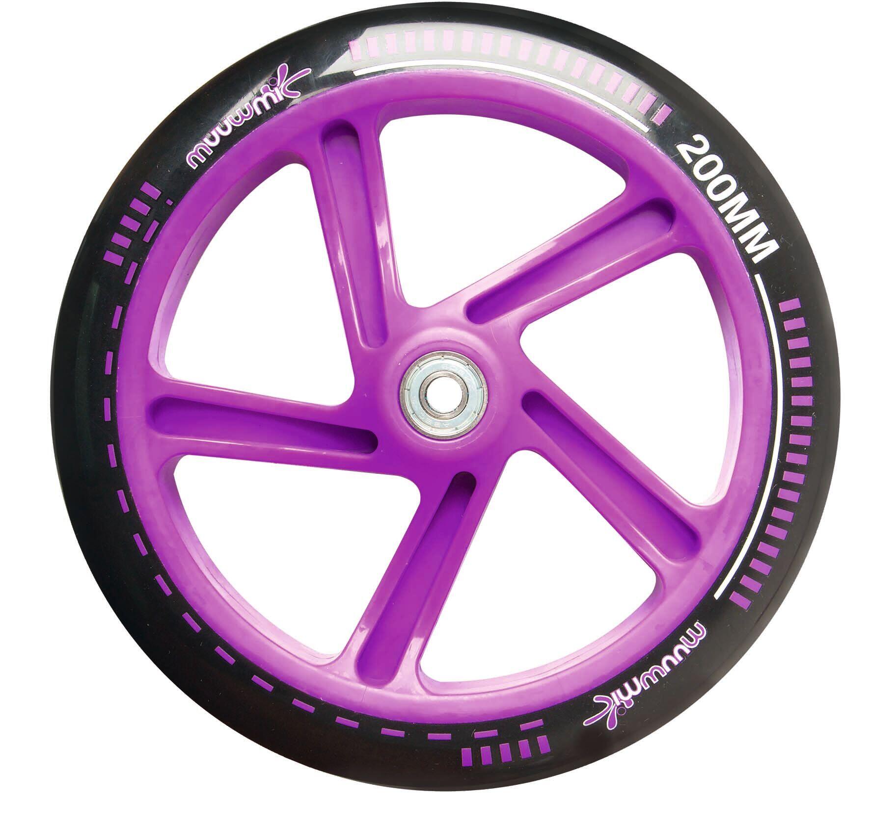 muuwmi Kickscooter 200 mm white-purple 11/14
