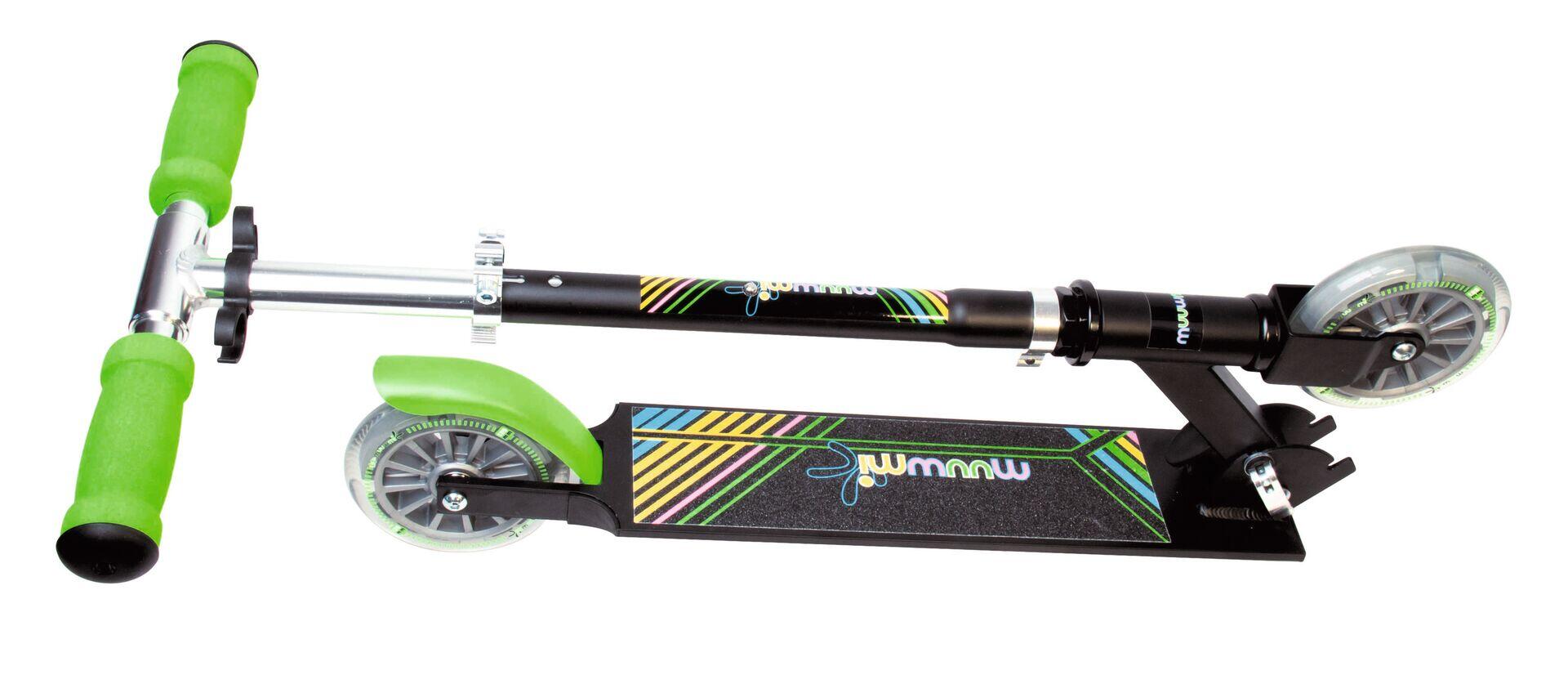 muuwmi Kickscooter 125 mm NEON with lighting wheels 9/14