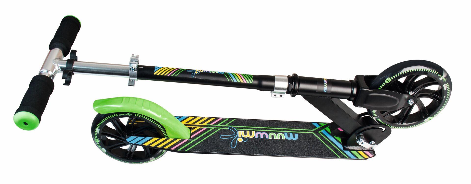 muuwmi Aluminium Scooter Neon 180 mm, mit Leuchtrollen 9/14