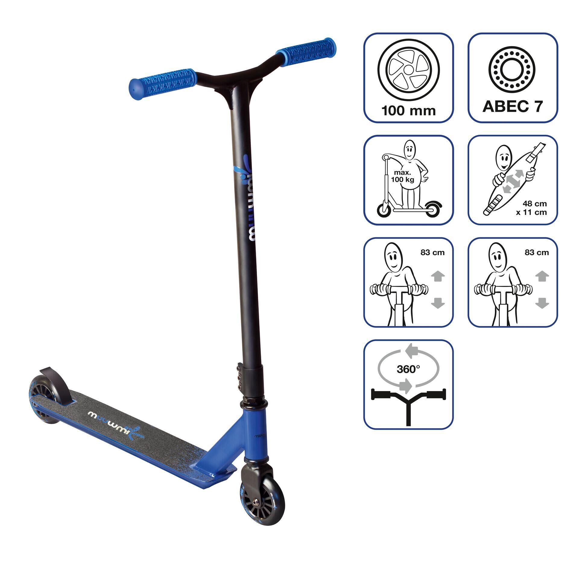 MUUWMI muuwmi Stuntscooter 100 mm black-blue