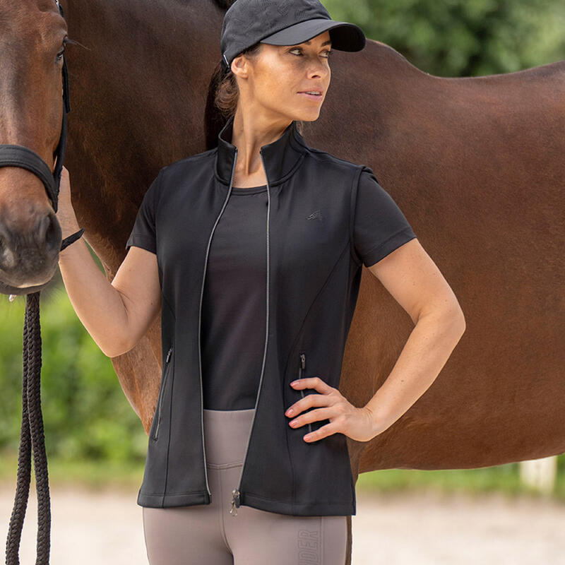 Gilet da equitazione con chiusura con cerniera Euro-Star Tech Emma Slvls