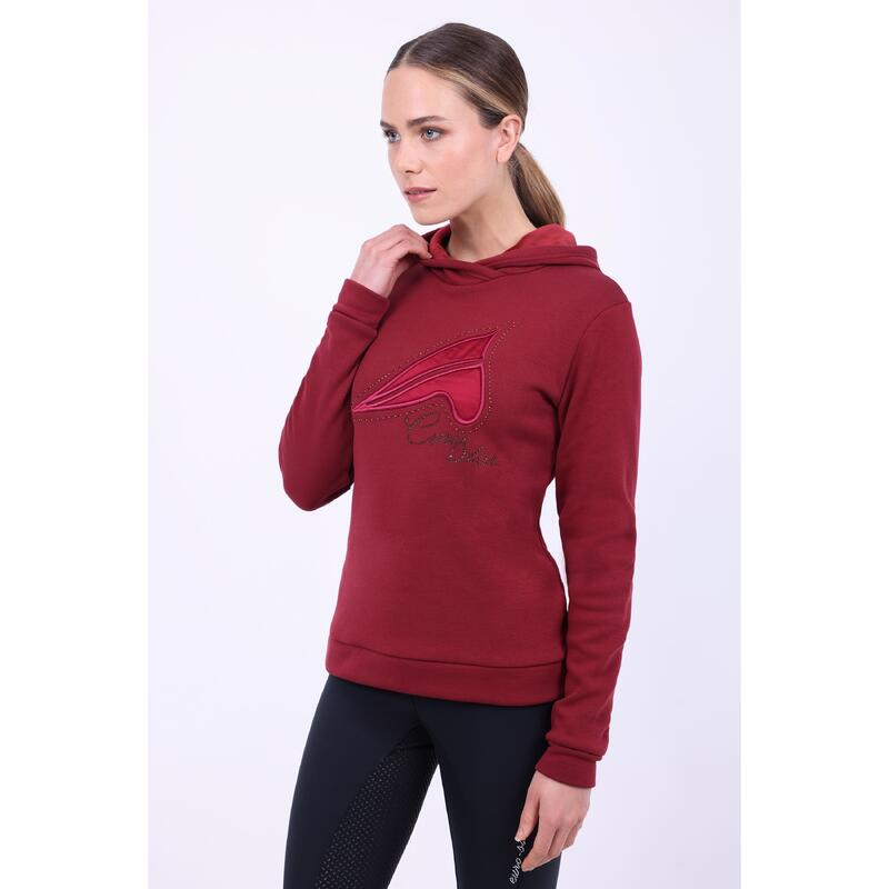 Reitsport-Sweatshirt mit Kapuze, Damen Euro-Star Liana