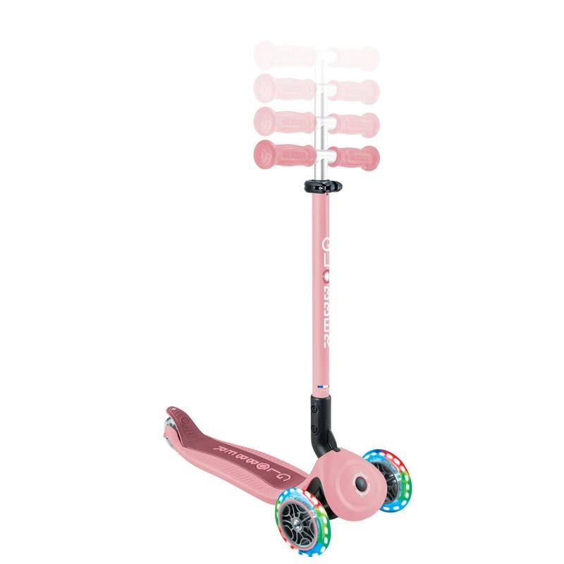 GLOBBER GO-UP ACTIVE LIGHTS pastellrosa-rosa, mit Leuchtrollen