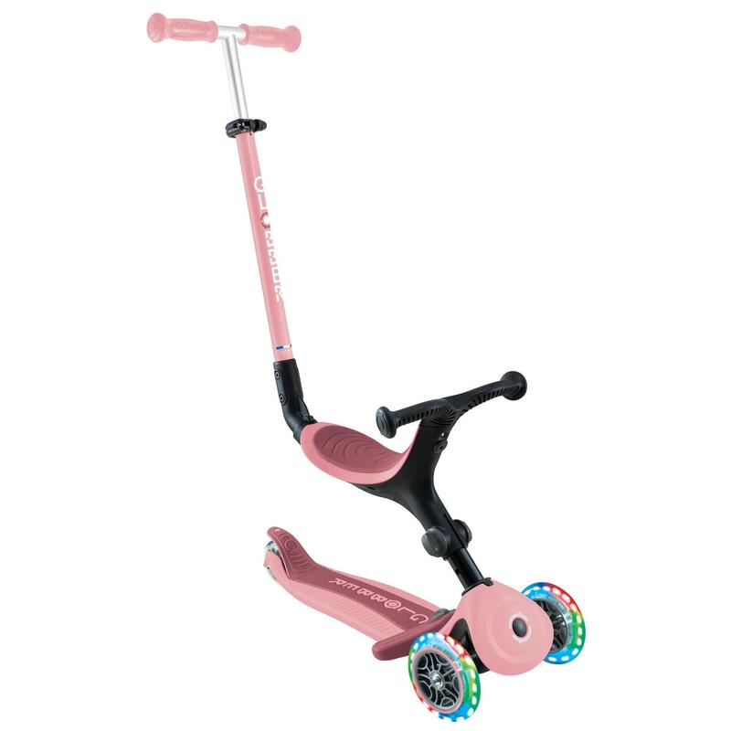 GLOBBER GO-UP ACTIVE LIGHTS pastellrosa-rosa, mit Leuchtrollen