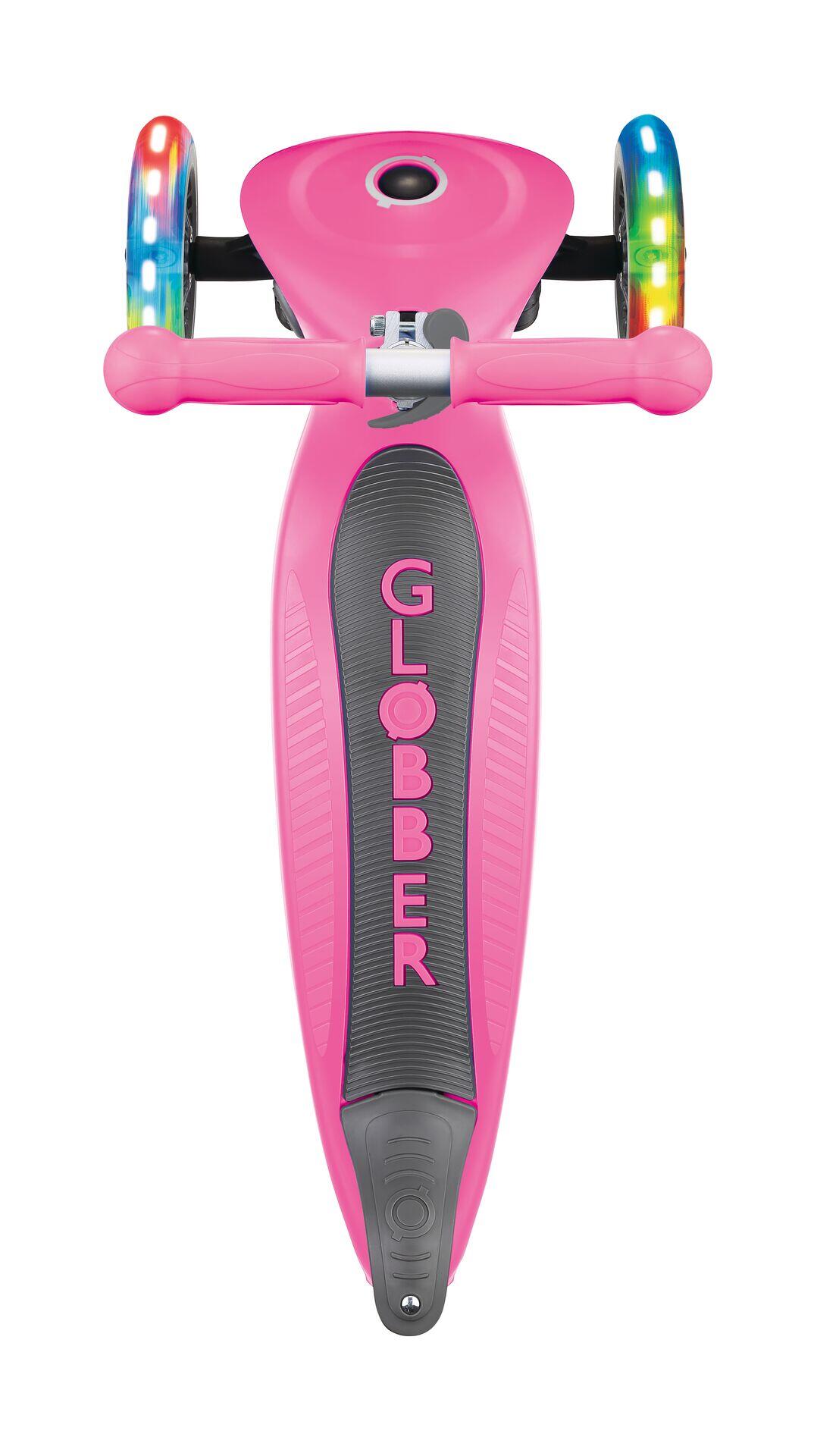 Globber Primo Foldable Lights step met 3 wielen in Roze 6/7
