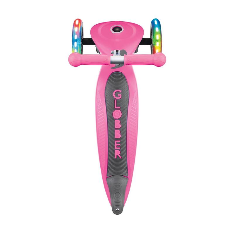 GLOBBER PRIMO FOLDABLE LIGHTS neon pink, mit Leuchtrollen