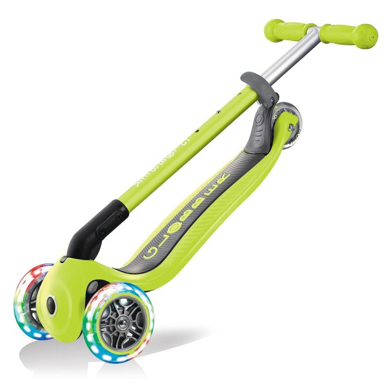 GLOBBER PRIMO FOLDABLE LIGHTS lime grün, mit Leuchtrollen