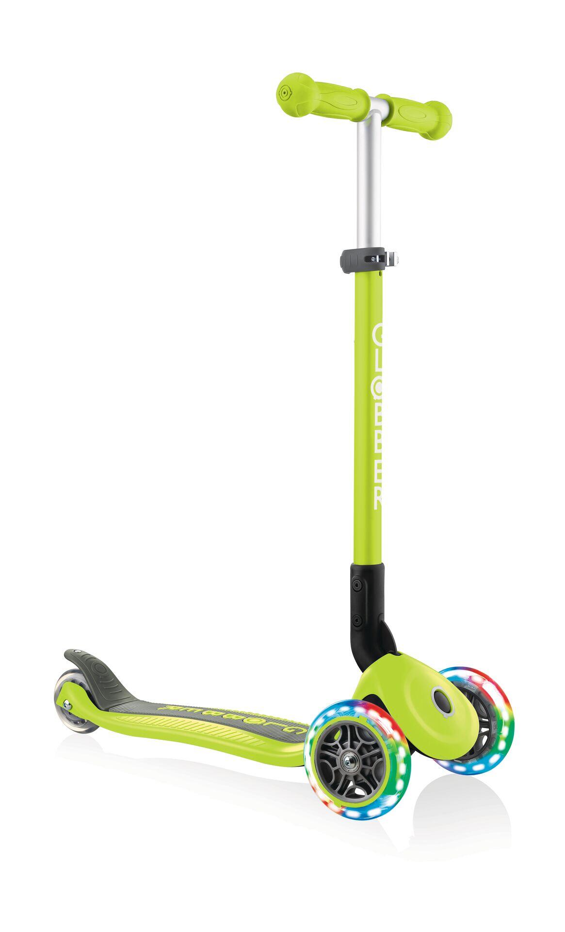 Trottinette Globber Primo Foldable Lights vert lima, pliable, 3 roues 2/14