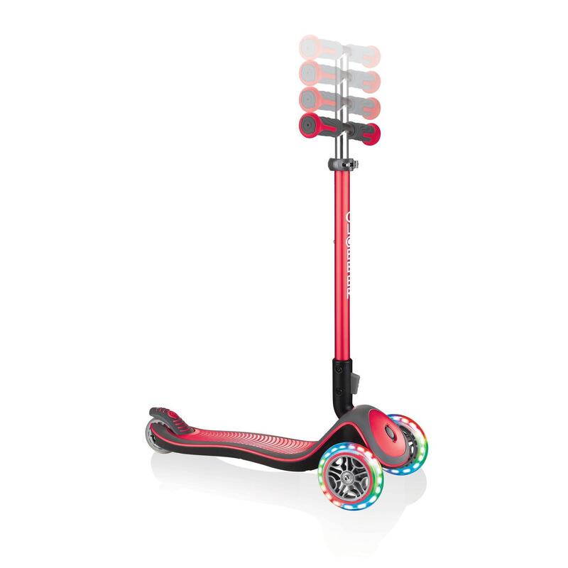 GLOBBER ELITE DELUXE LIGHTS rot, mit Leuchtrollen