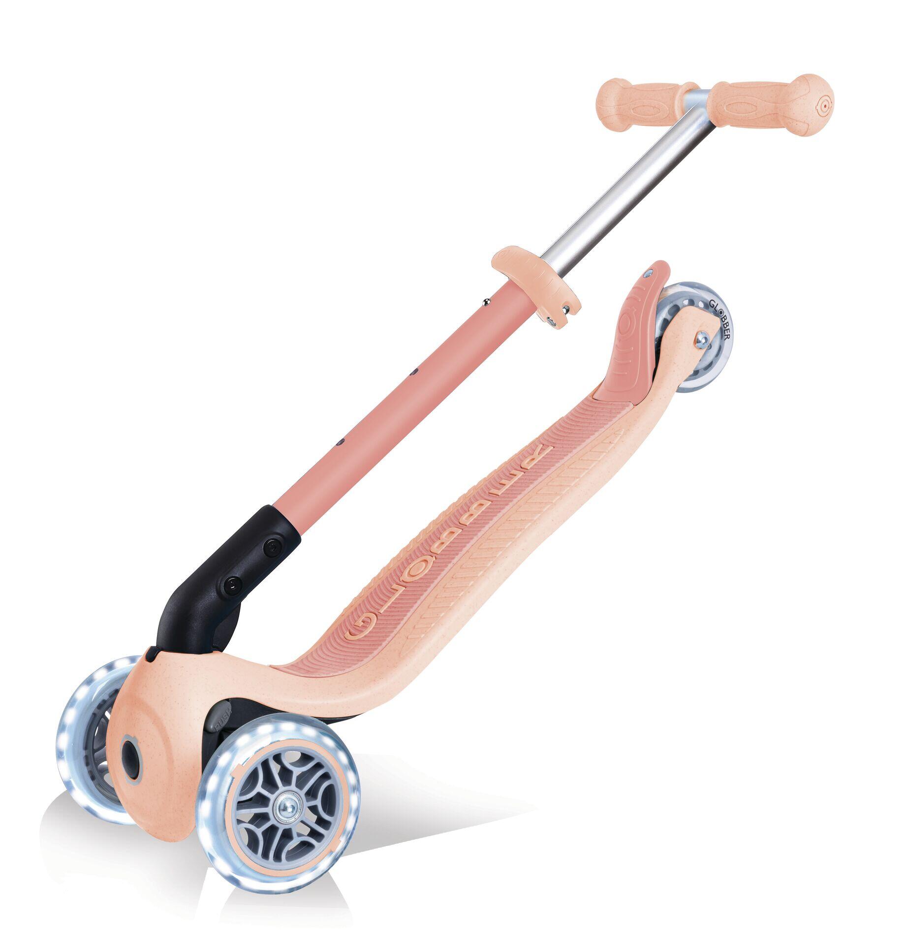 Trottinette 3 roues JUNIOR FOLDABLE LIGHTS ECOLOGIC - Pêche 3/7