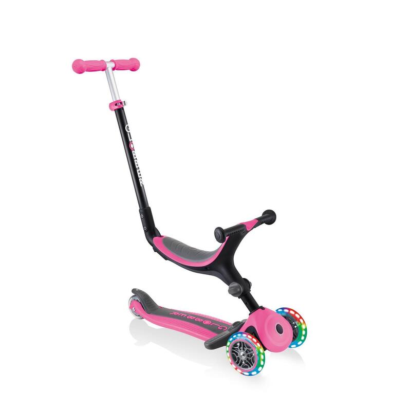 Scooter Laufrad / Dreirad  GO UP Foldable Plus Lights  Pink