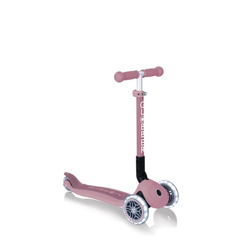 Trottinette 3 roues JUNIOR FOLDABLE LIGHTS ECOLOGIC Rose Berry