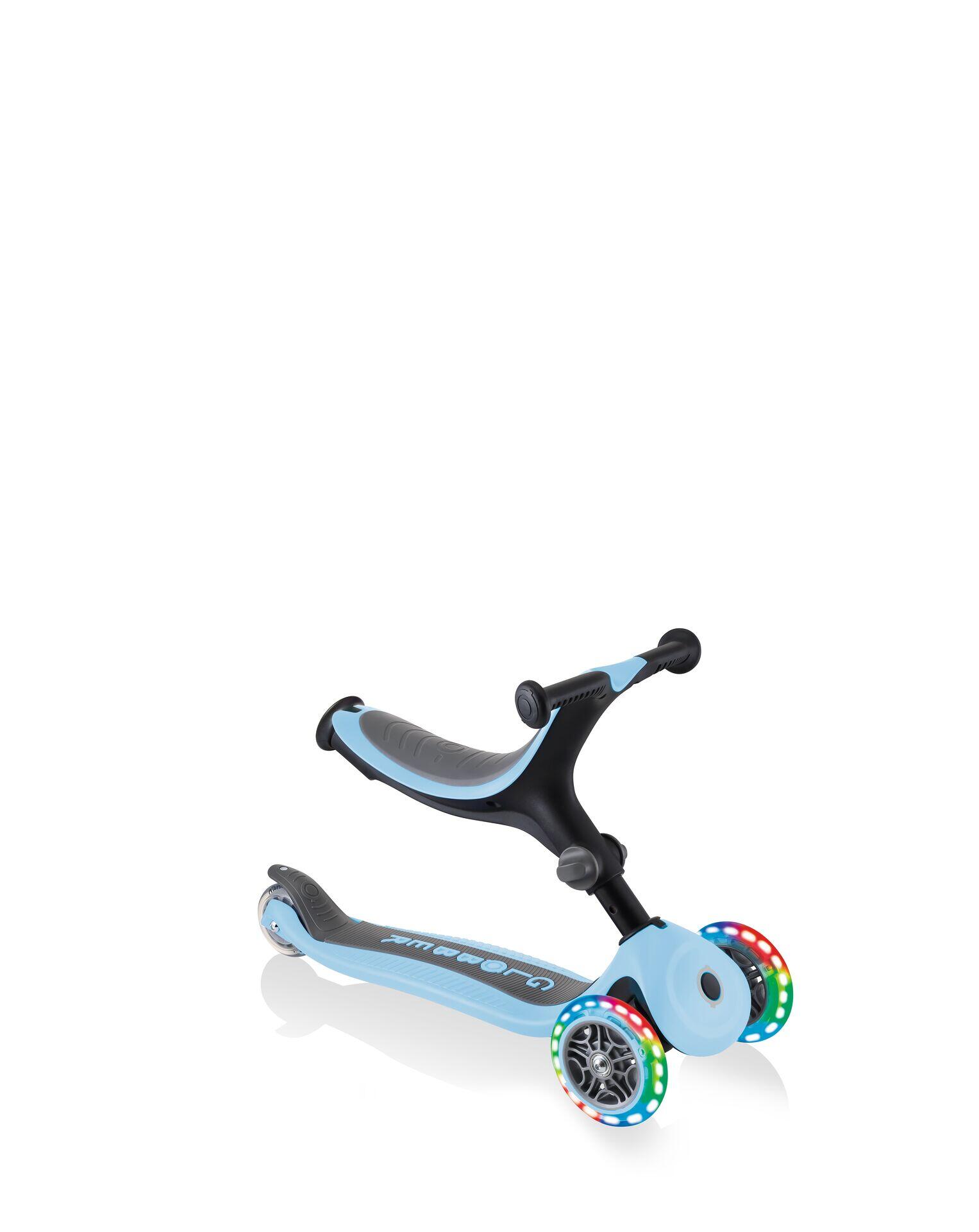 Globber Go Up Foldable Lights Scooter - Pastel Blue 5/7